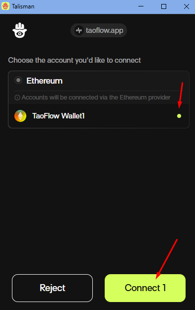 Connect Wallet Account
